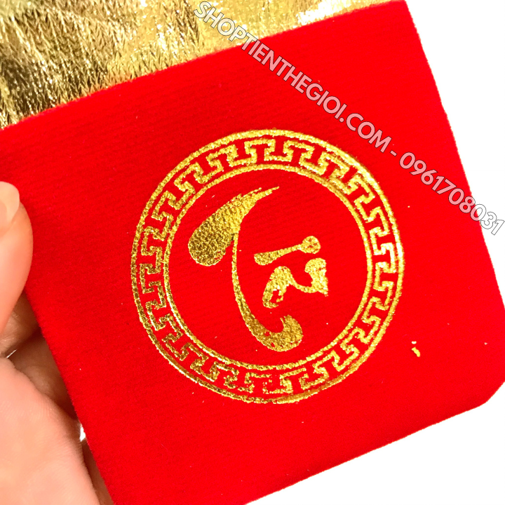 Túi gấm nhung chữ Tài